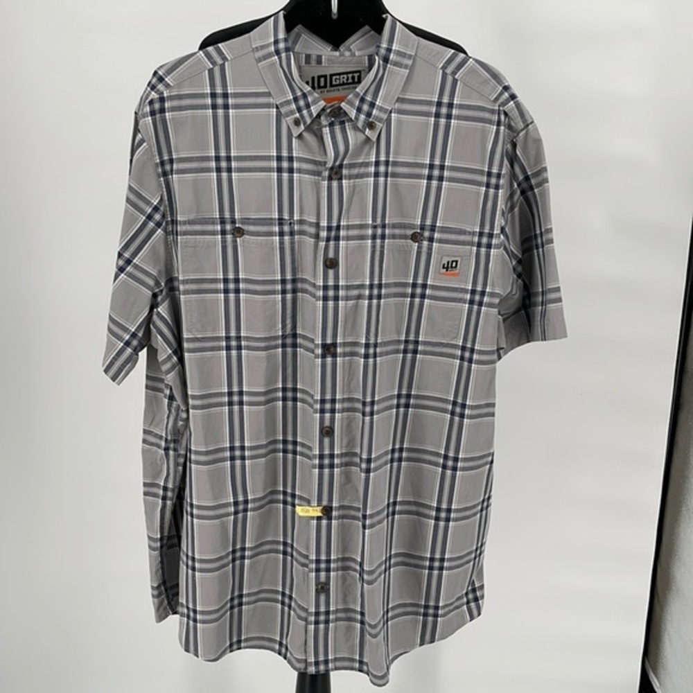 Duluth Trading 40 Grit Gray & Black Men's size XL‎ Work Shirt